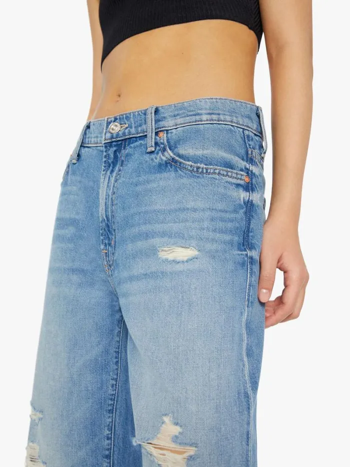 Women Relaxed Mother Denim Petites The Lil039 Dodger Sneak Wash Tomorrow Always Knows