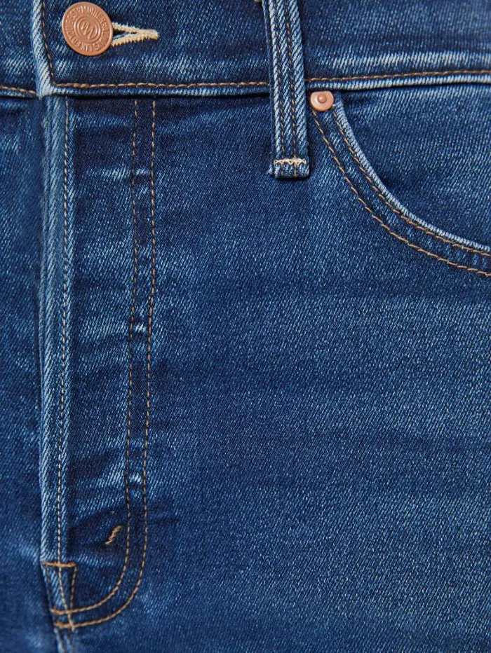 Women Relaxed Mother Denim The Ditcher Roller Sneak Wash Yakkity Yak