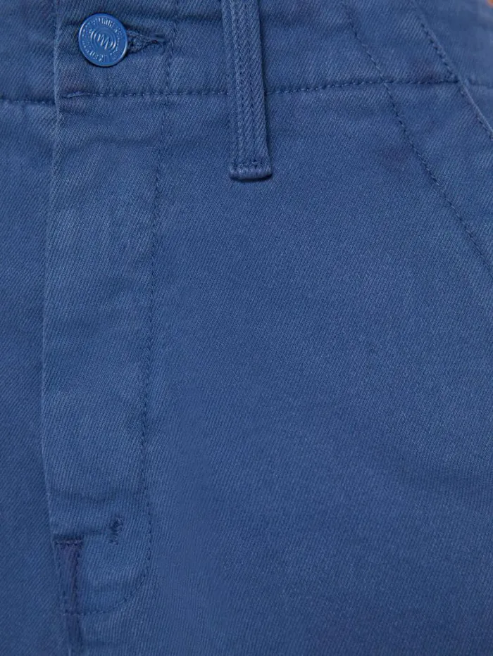 Women Relaxed Mother Denim The Major Zip Sneak Fray Insignia Blue