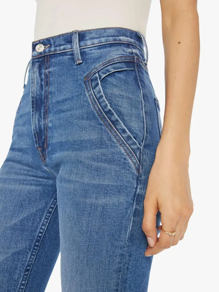 Women Relaxed Mother Denim The Triangle Smarty Pants Skimp Wash Dream Team