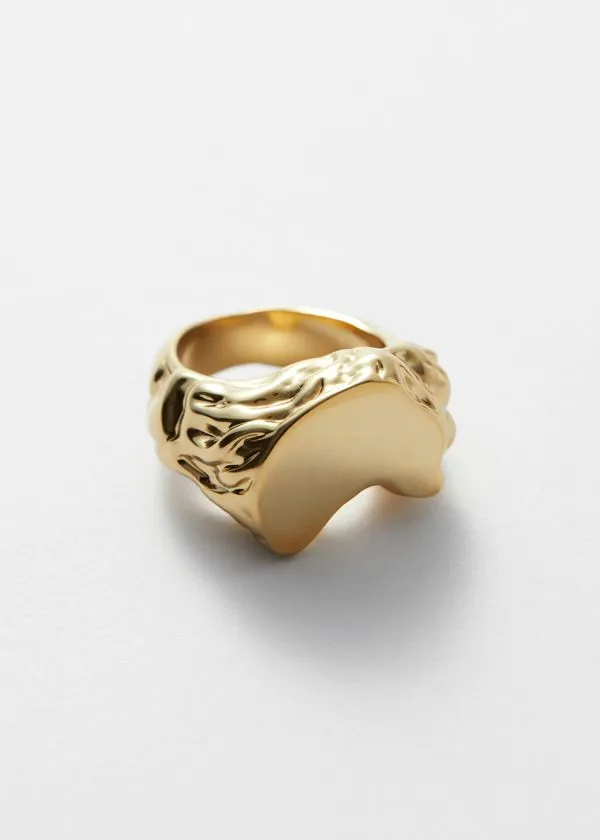 Women Rings and Other Stories Sculpted Signet Ring Gold