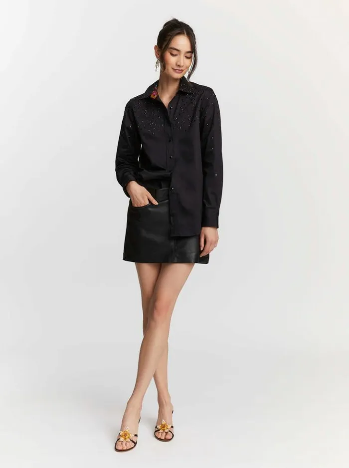 Women Robert Graham Tops Carrie Shirt Black
