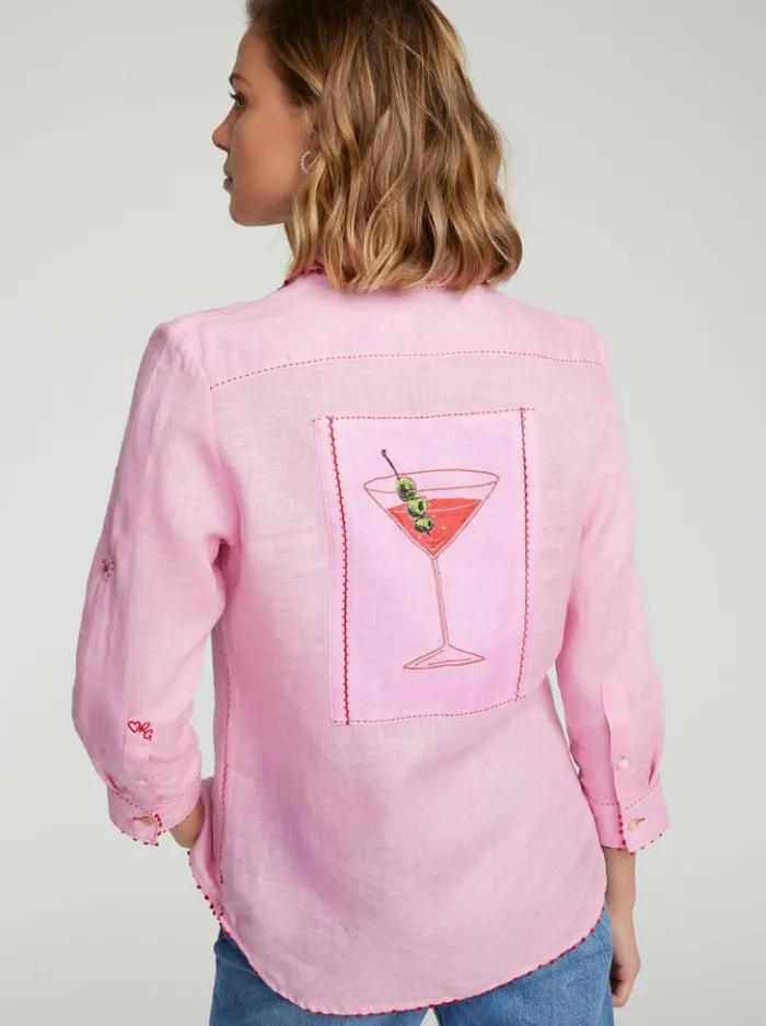 Women Robert Graham Tops Hadley Shirt Pink
