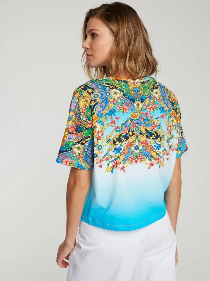 Women Robert Graham Tops Ombre Wallpaper TShirt Multi