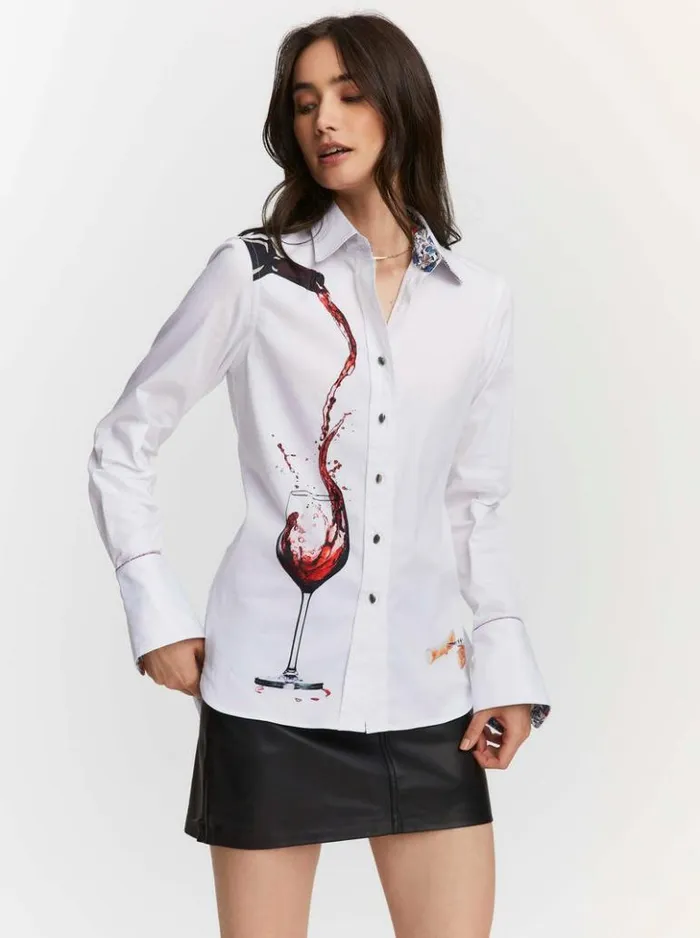 Women Robert Graham Tops Pinot Noir Shirt White