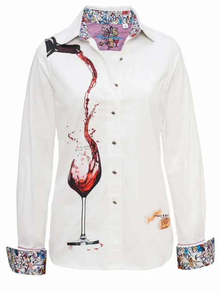 Women Robert Graham Tops Pinot Noir Shirt White
