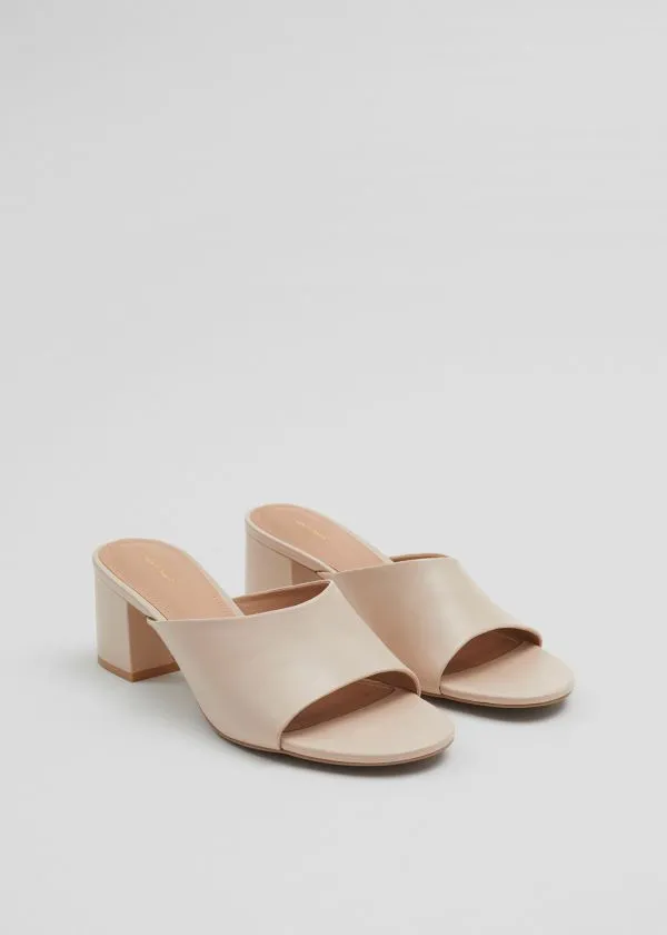 Women Sandals and Other Stories Classic Leather Mules Beige