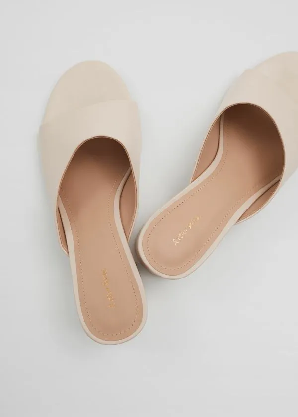Women Sandals and Other Stories Classic Leather Mules Beige
