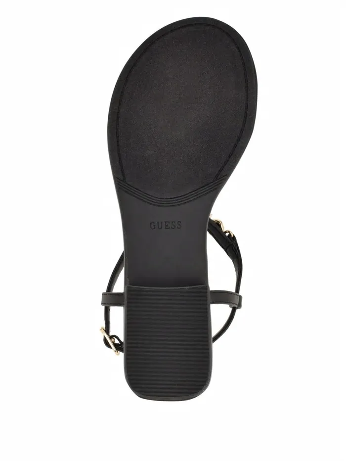 Women Sandals GUESS Jiarella TStrap Signature Sandal Black 001