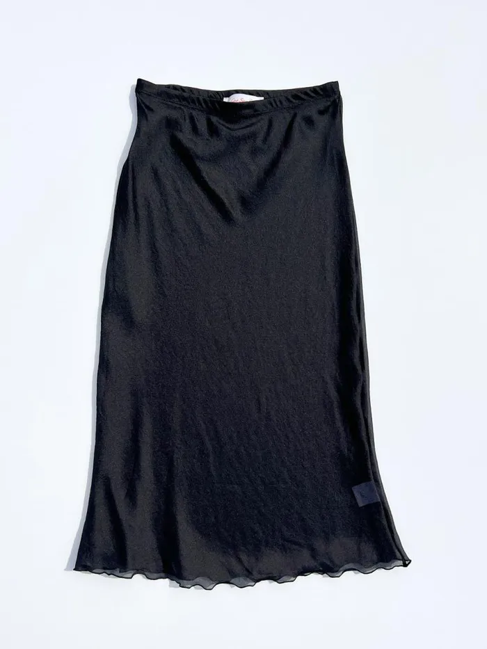 Women Sandy Midi Skirt Black Organza Lisa Says Gah Bottoms