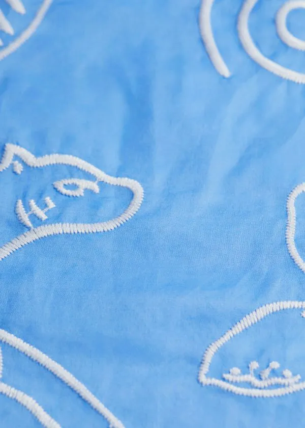 Women Scarves and Other Stories Embroidered CottonVoile Scarf Light Blue Women Scarves and Other Stories Embroidered CottonVoile Scarf Light Blue