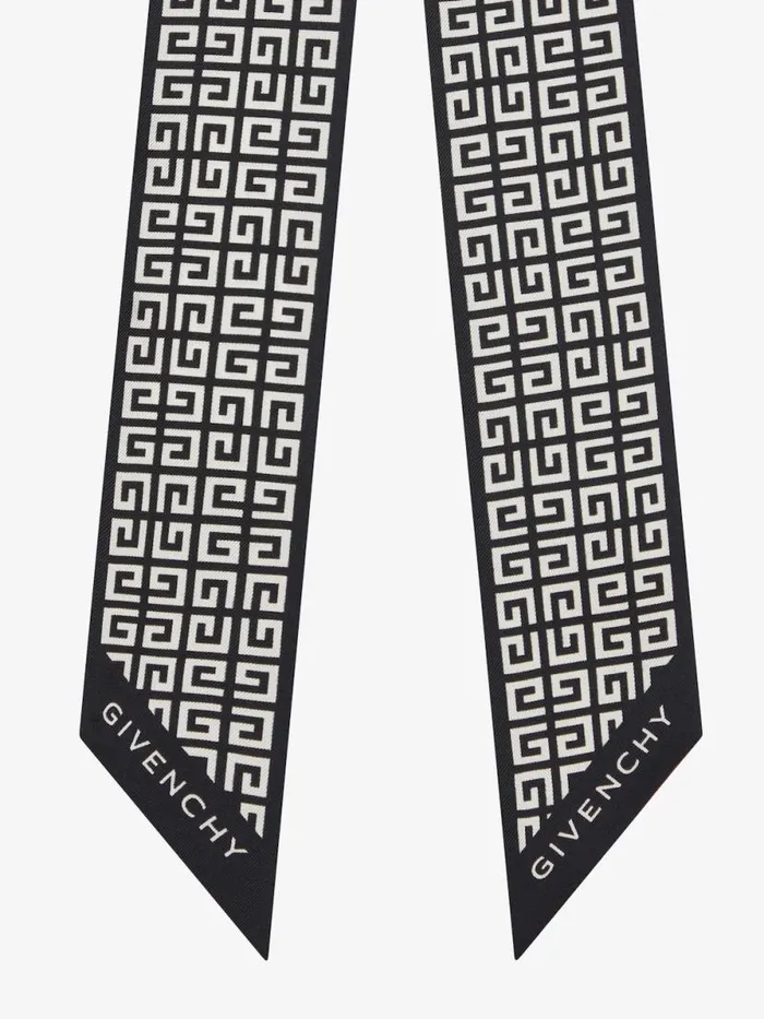 Women Scarves Givenchy 4G Bandeau In Silk Blackwhite Women Scarves Givenchy 4G Bandeau In Silk Blackwhite