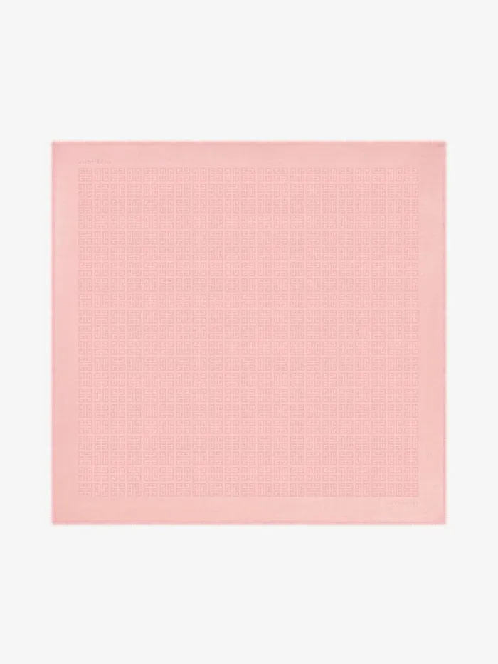 Women Scarves Givenchy 4G Shawl In Silk And Wool With Lurex Old Pink