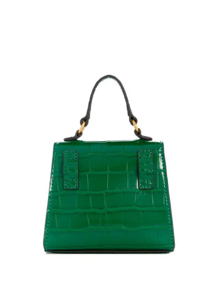 Women Sestri CrocodileEmbossed Mini Crossbody Green Handbags GUESS Women Sestri CrocodileEmbossed Mini Crossbody Green Handbags GUESS