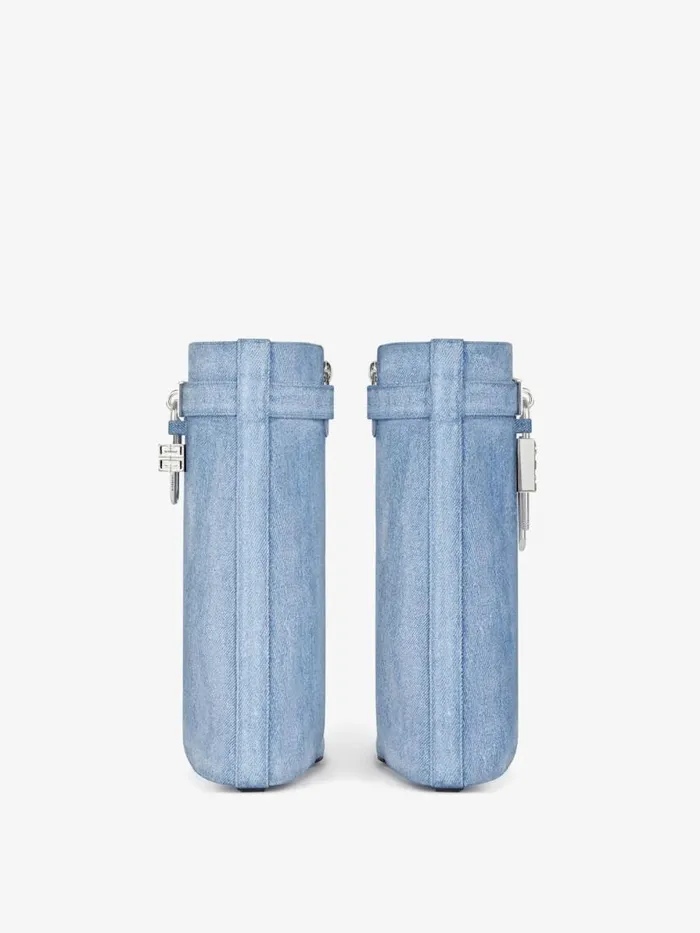 Women Shark Lock Givenchy Shark Lock Ankle Boots In Washed Denim Medium Blue Women Shark Lock Givenchy Shark Lock Ankle Boots In Washed Denim Medium Blue