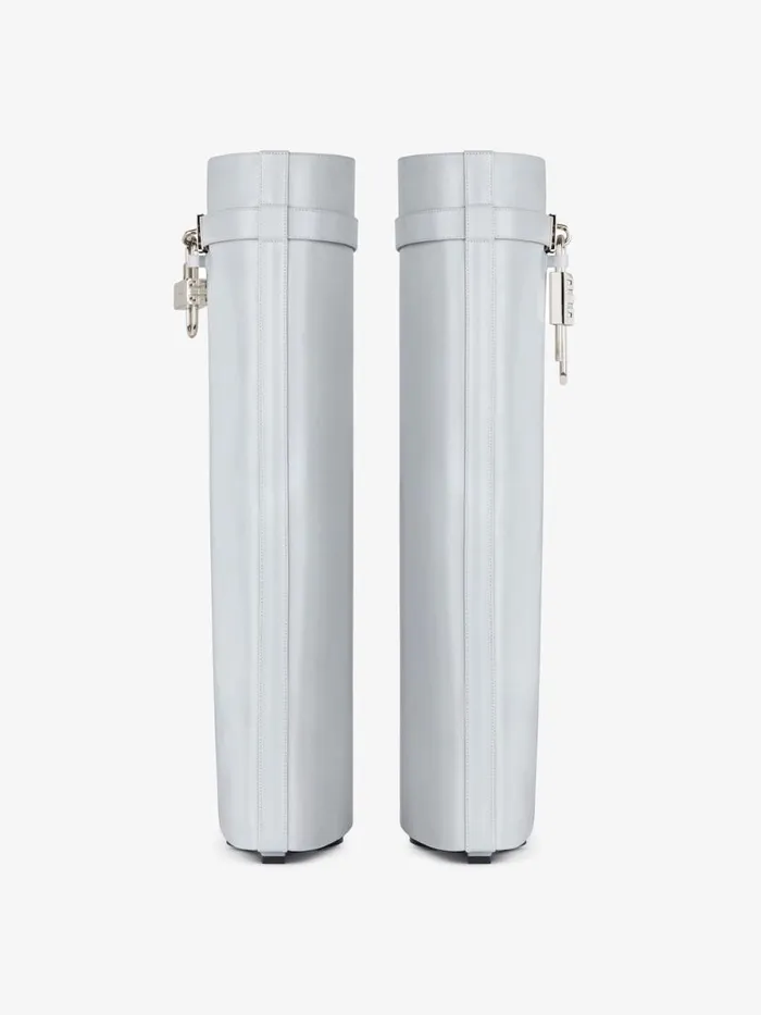 Women Shark Lock Givenchy Shark Lock Boots In Box Leather Grey Women Shark Lock Givenchy Shark Lock Boots In Box Leather Grey