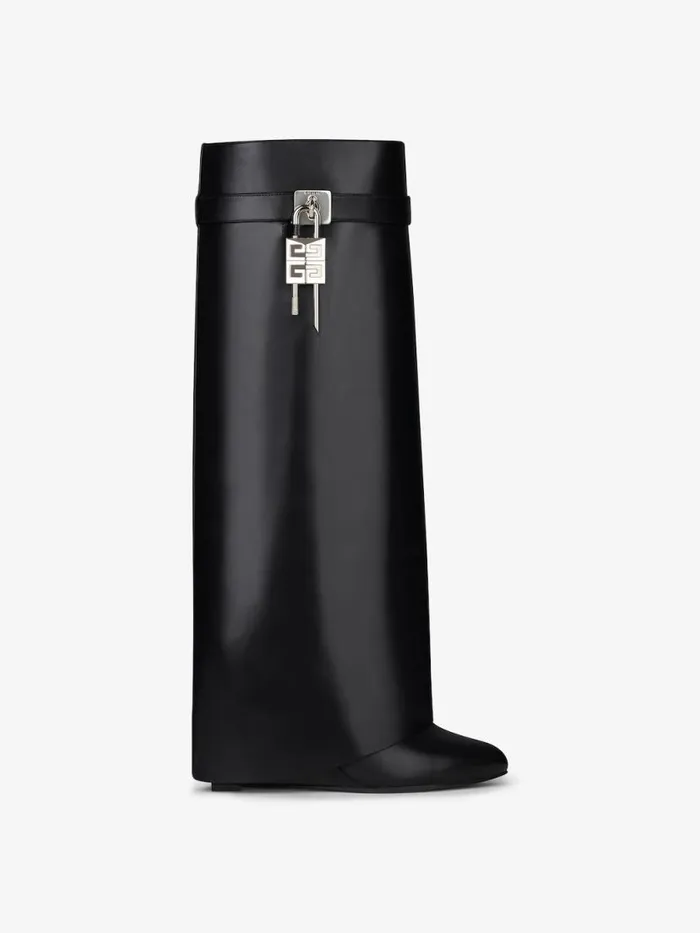 Women Shark Lock Givenchy Shark Lock Boots In Leather Black