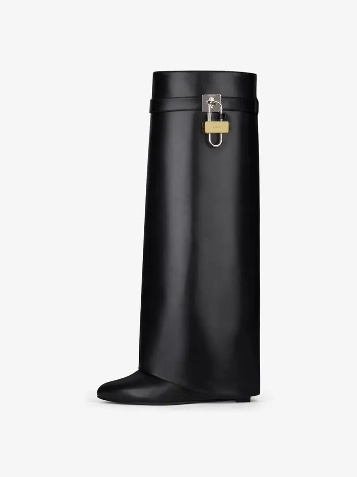Women Shark Lock Givenchy Shark Lock Boots In Leather Black Women Shark Lock Givenchy Shark Lock Boots In Leather Black