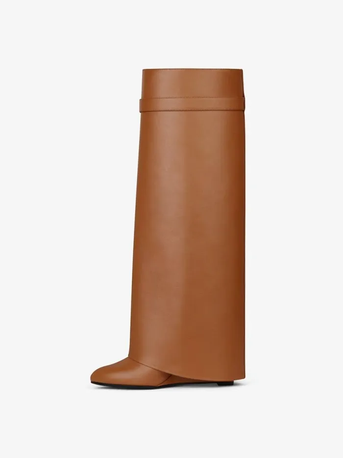 Women Shark Lock Givenchy Shark Lock Boots In Leather Tan Women Shark Lock Givenchy Shark Lock Boots In Leather Tan