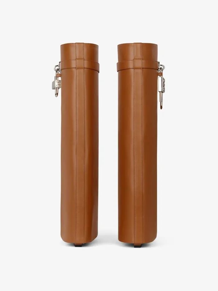 Women Shark Lock Givenchy Shark Lock Boots In Leather Tan Women Shark Lock Givenchy Shark Lock Boots In Leather Tan