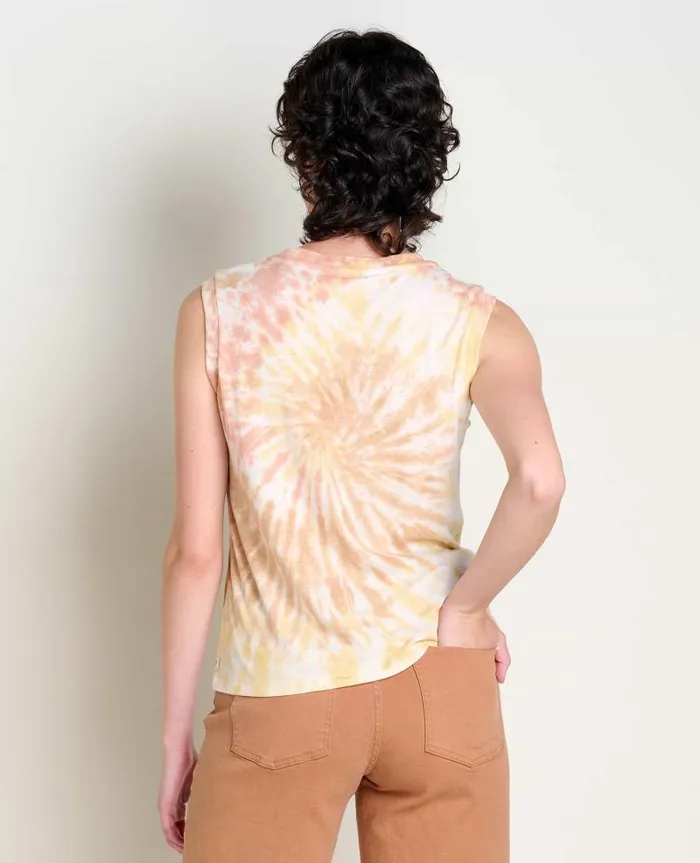 Women Shirts and Tops Toad and Co Boundless Jersey Tank Mandarin Tie Dye