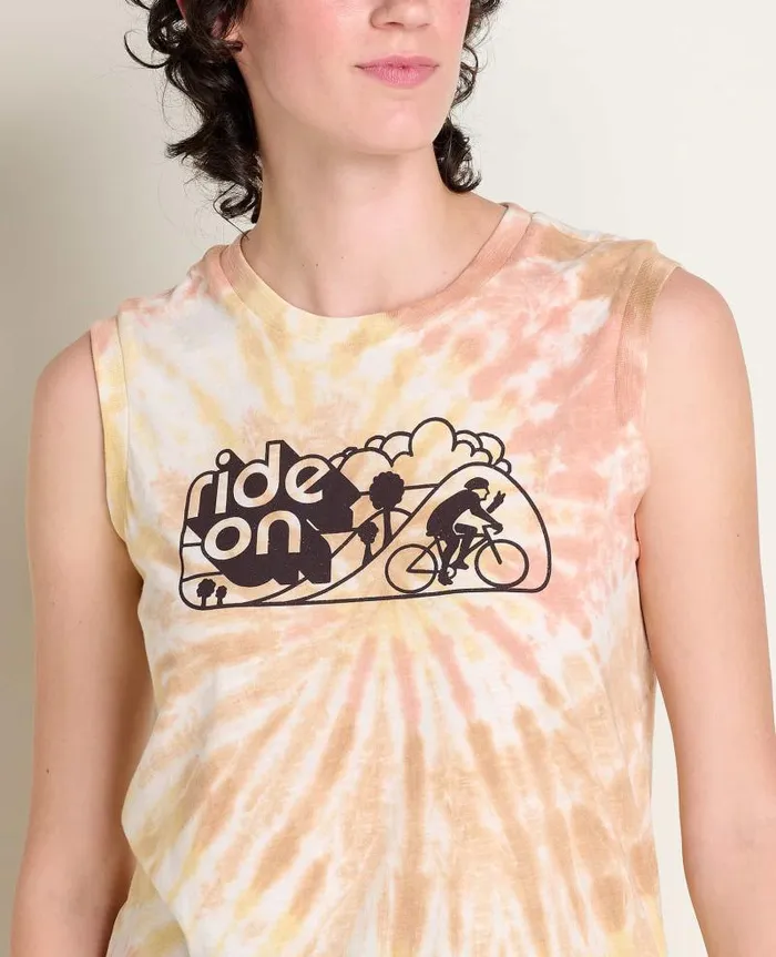 Women Shirts and Tops Toad and Co Boundless Jersey Tank Mandarin Tie Dye