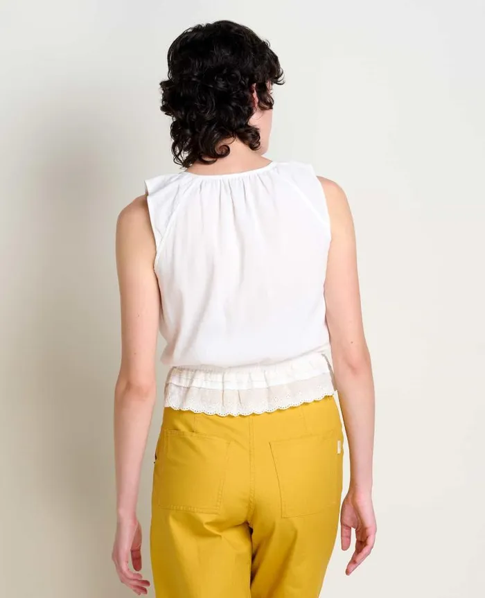 Women Shirts and Tops Toad and Co Manzana Ruffle Tank Egret