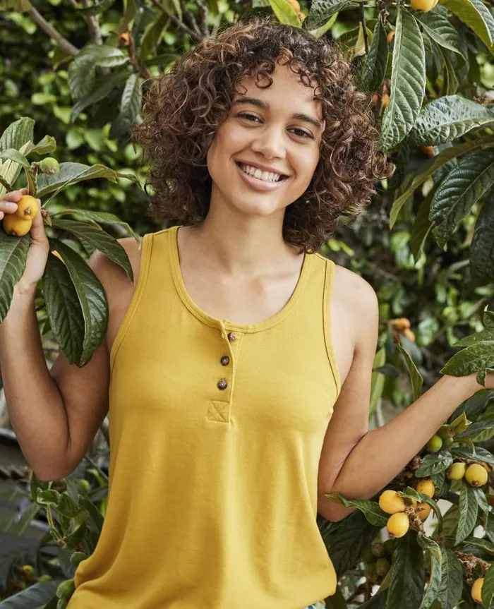 Women Shirts and Tops Toad and Co Piru Henley Tank Pollen
