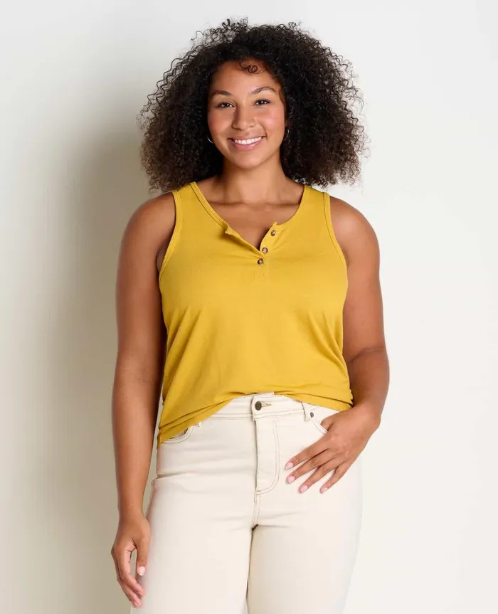 Women Shirts and Tops Toad and Co Piru Henley Tank Pollen