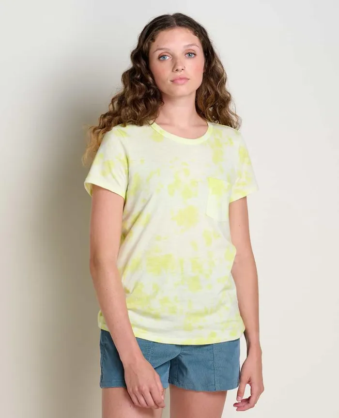 Women Shirts and Tops Toad and Co Primo Short Sleeve Crew Limeade Tie Dye