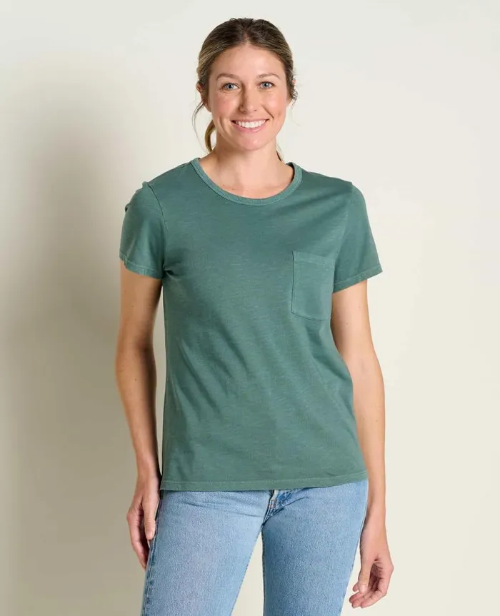 Women Shirts and Tops Toad and Co Primo Short Sleeve Crew Silver Pine