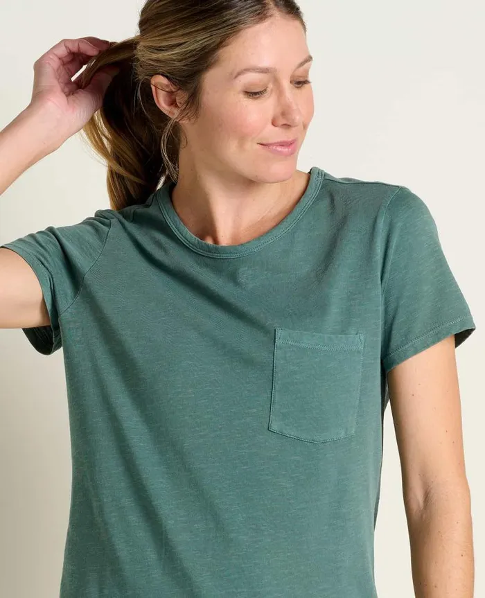 Women Shirts and Tops Toad and Co Primo Short Sleeve Crew Silver Pine