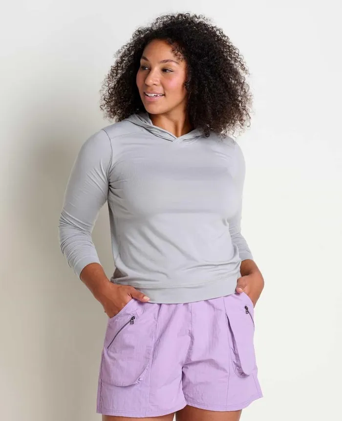 Women Shirts and Tops Toad and Co Swifty Hoodie Light Ash