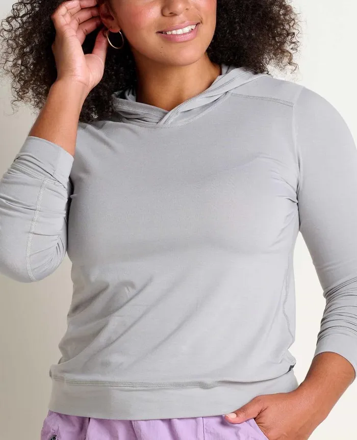 Women Shirts and Tops Toad and Co Swifty Hoodie Light Ash