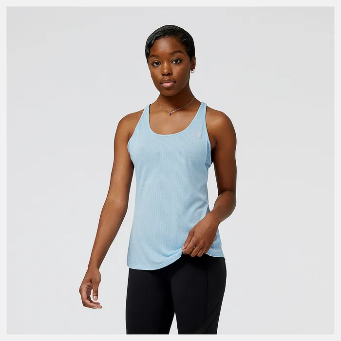 Women Shirts New Balance Impact Run Tank BLUE HAZE HEATHER