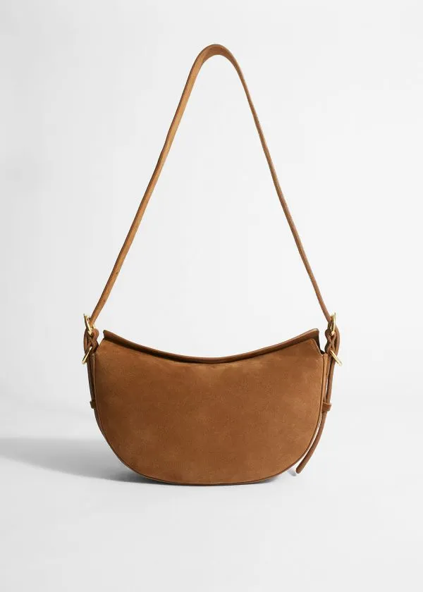 Women Shoulder Bags and Other Stories Suede Shoulder Bag Brown
