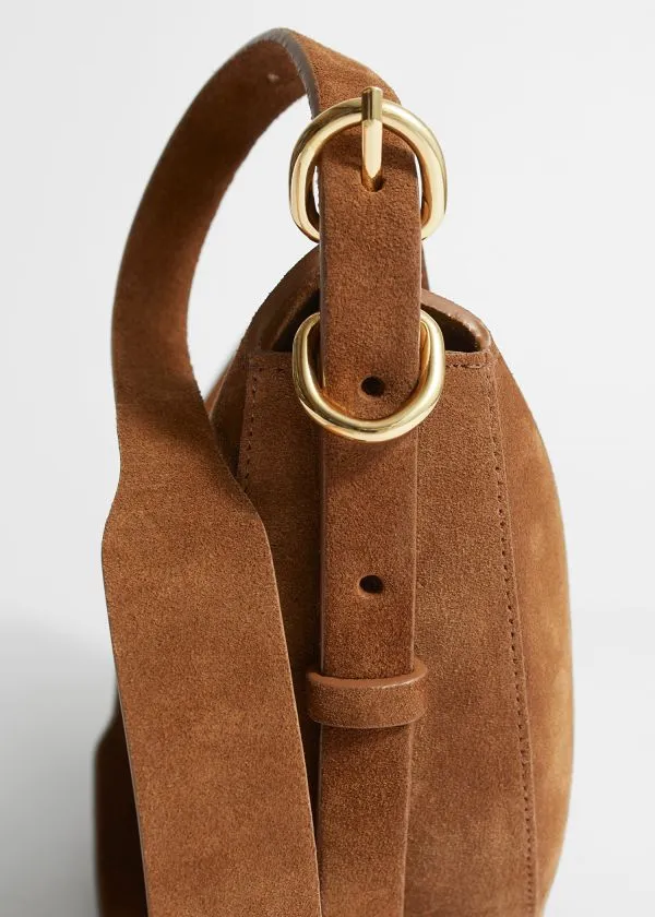 Women Shoulder Bags and Other Stories Suede Shoulder Bag Brown