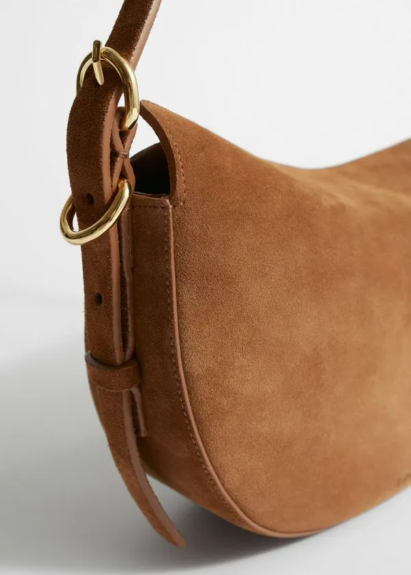 Women Shoulder Bags and Other Stories Suede Shoulder Bag Brown