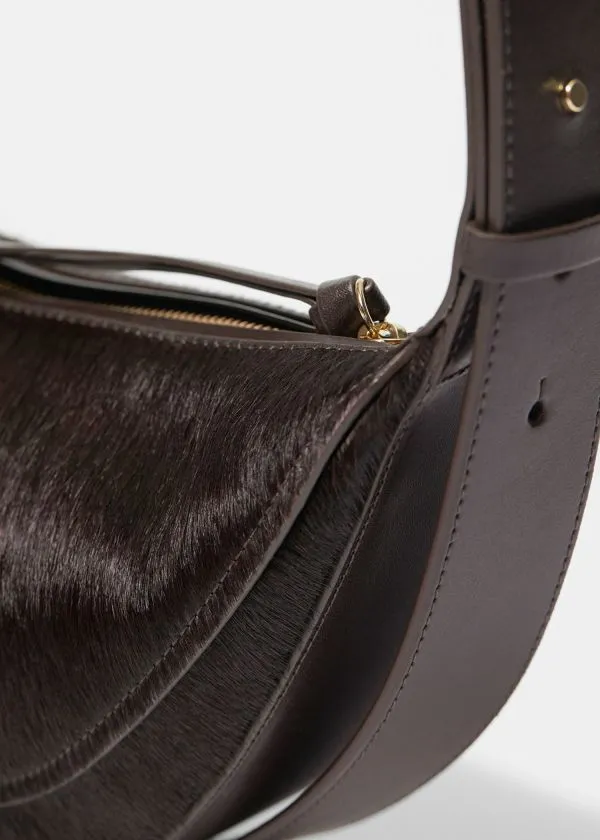 Women Shoulder Bags and Other Stories Textured Leather Bag Mahogany