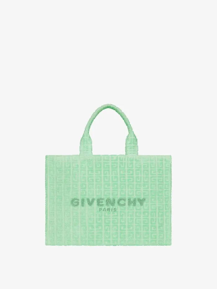 Women Shoulder Bags Givenchy Medium GTote Bag In 4G Cotton Towelling Aqua Green Women Shoulder Bags Givenchy Medium GTote Bag In 4G Cotton Towelling Aqua Green