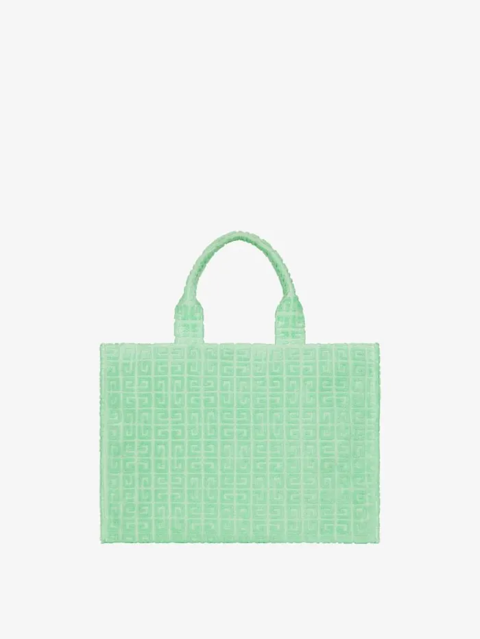 Women Shoulder Bags Givenchy Medium GTote Bag In 4G Cotton Towelling Aqua Green Women Shoulder Bags Givenchy Medium GTote Bag In 4G Cotton Towelling Aqua Green