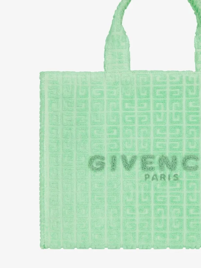 Women Shoulder Bags Givenchy Medium GTote Bag In 4G Cotton Towelling Aqua Green Women Shoulder Bags Givenchy Medium GTote Bag In 4G Cotton Towelling Aqua Green
