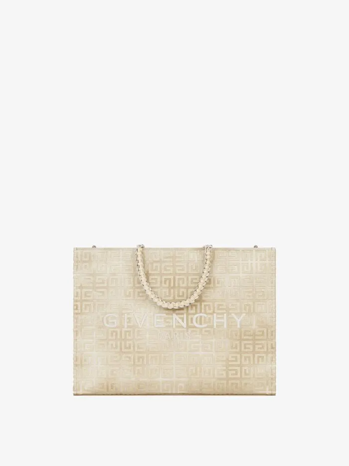 Women Shoulder Bags Givenchy Medium GTote Shopping Bag In 4G Canvas With Chain Dusty Golden Women Shoulder Bags Givenchy Medium GTote Shopping Bag In 4G Canvas With Chain Dusty Golden