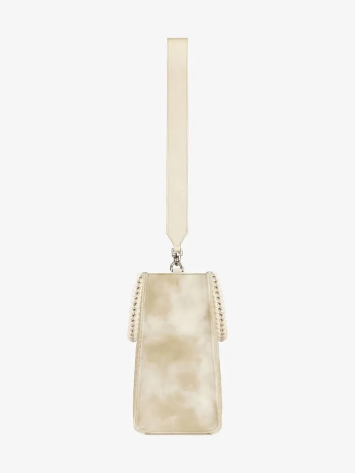 Women Shoulder Bags Givenchy Medium GTote Shopping Bag In 4G Canvas With Chain Dusty Golden
