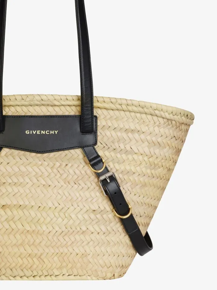 Women Shoulder Bags Givenchy Medium Voyou Basket Bag In Raffia Black Women Shoulder Bags Givenchy Medium Voyou Basket Bag In Raffia Black