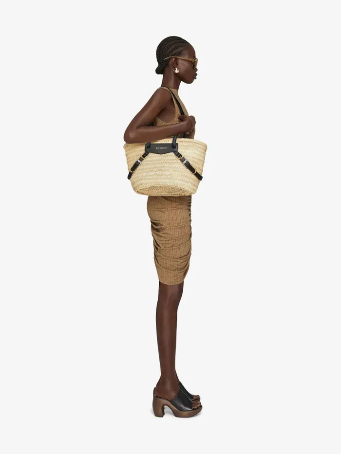 Women Shoulder Bags Givenchy Small Voyou Basket Bag In Raffia Black Women Shoulder Bags Givenchy Small Voyou Basket Bag In Raffia Black