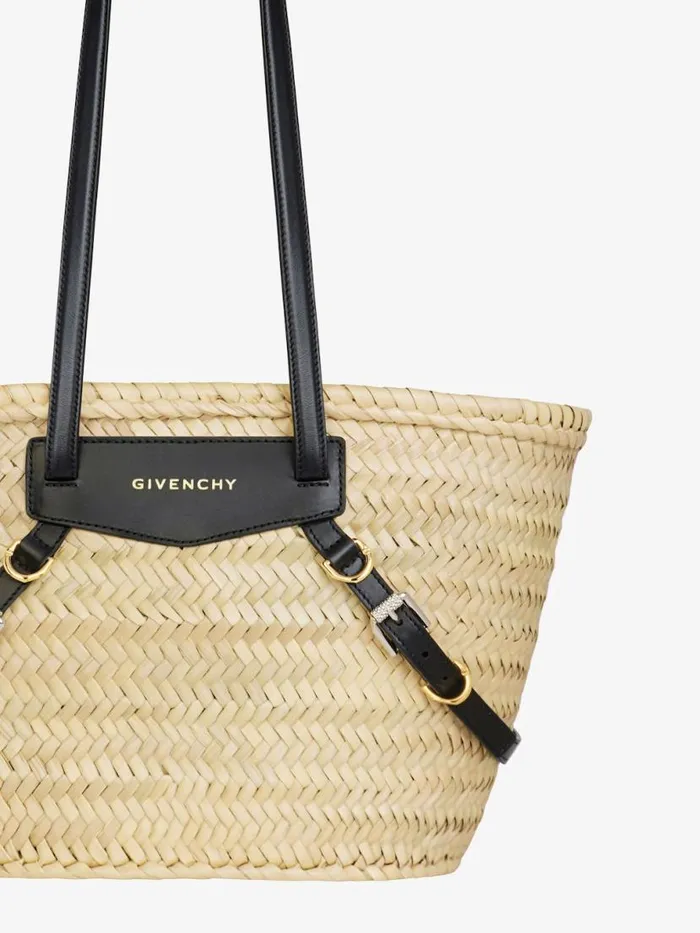 Women Shoulder Bags Givenchy Small Voyou Basket Bag In Raffia Black Women Shoulder Bags Givenchy Small Voyou Basket Bag In Raffia Black