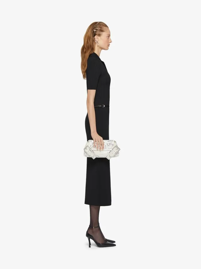 Women Shoulder Bags Givenchy Voyou Shoulder Flap Bag In Leather With Floral Pattern Ivory Women Shoulder Bags Givenchy Voyou Shoulder Flap Bag In Leather With Floral Pattern Ivory