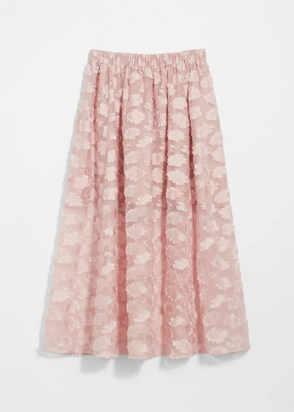 Women Skirts and Other Stories FloralAppliqu Midi Skirt Pink Women Skirts and Other Stories FloralAppliqu Midi Skirt Pink