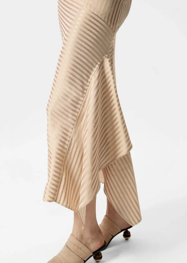 Women Skirts and Other Stories Flounced Pencil Midi Skirt Beigeandpink